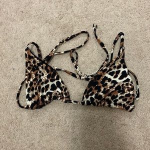 Cheetah print bikini top